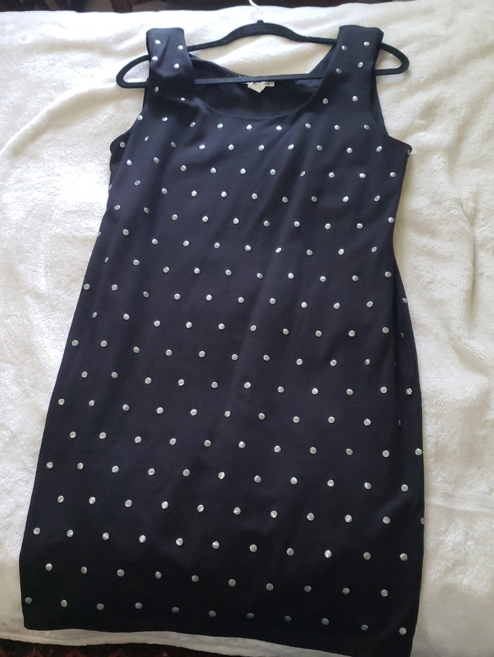 Kenneth Cole Capped Sleeve Silver Studded New York Sheath Dress - Picture 12 of 12